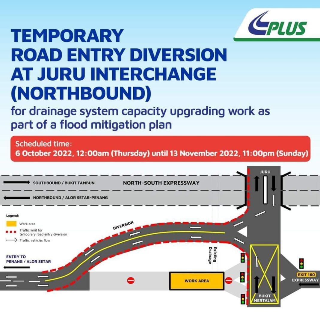 ACTIVATION OF TEMPORARY ROAD ENTRY DIVERSION AT JURU INTERCHANGE