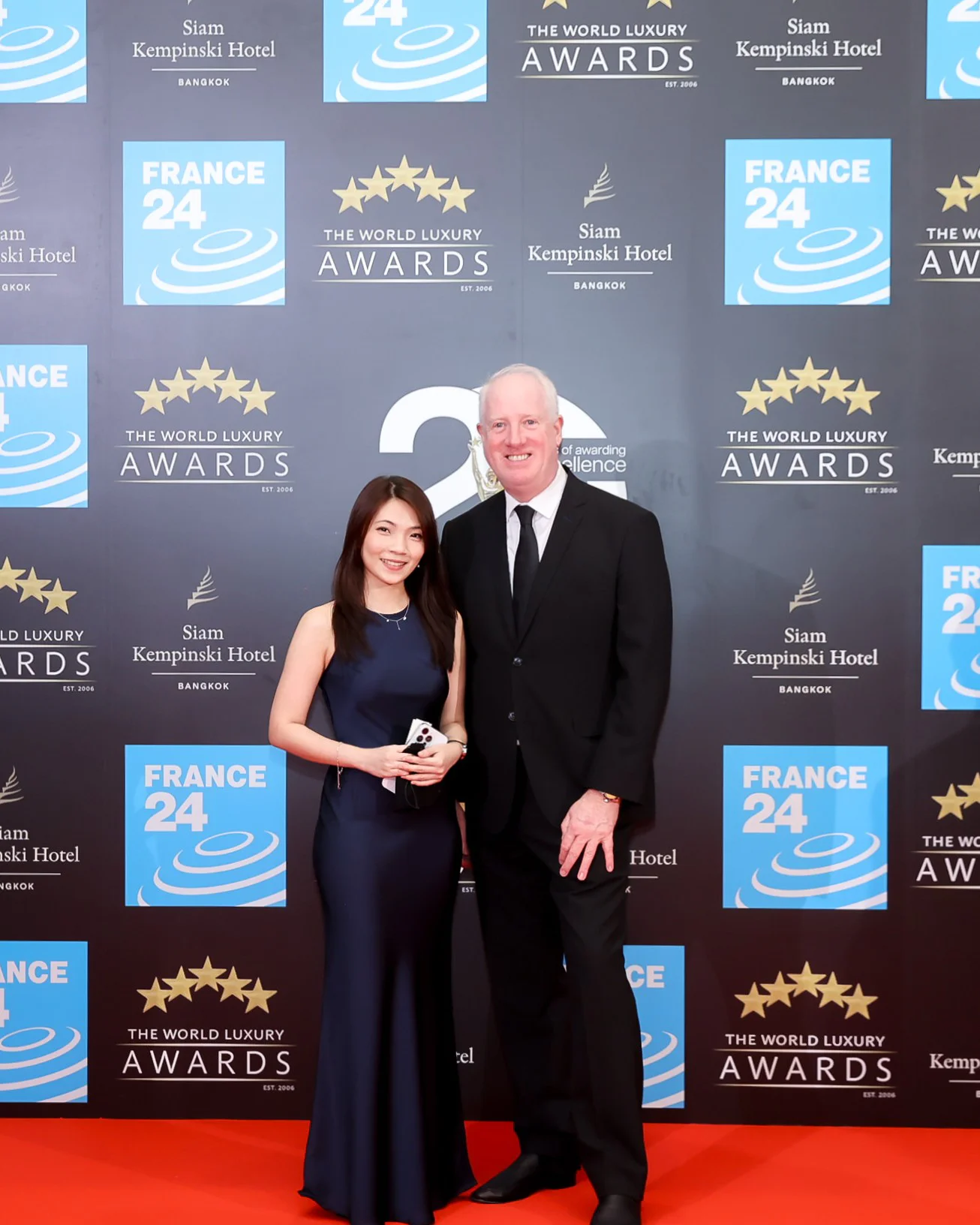 G Hotel Gurney team on the red carpet at the World Luxury Awards 2026 in Bangkok
